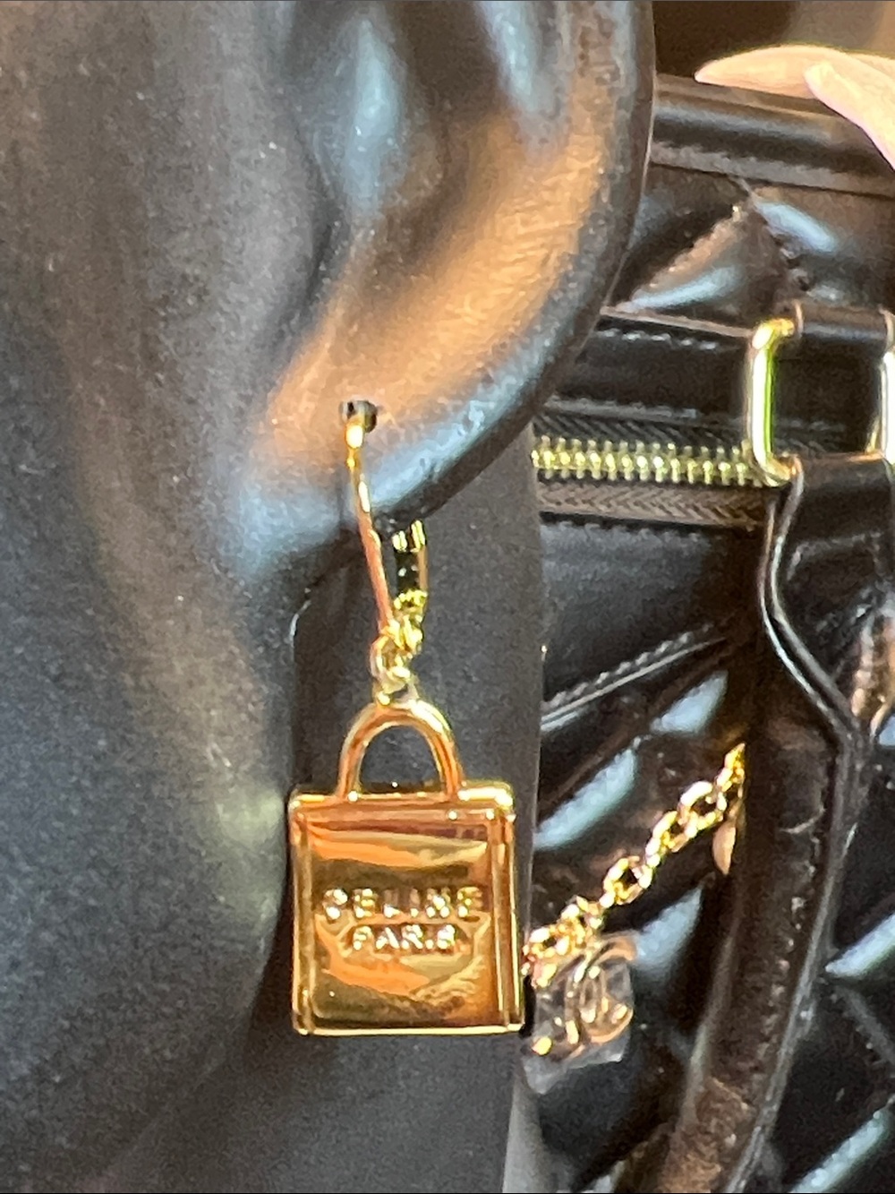Gold Mini Bag Charm Pendant